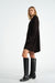Minikleid Romy in Dunkelbraun von der Seite by VIVAL.STUDIO