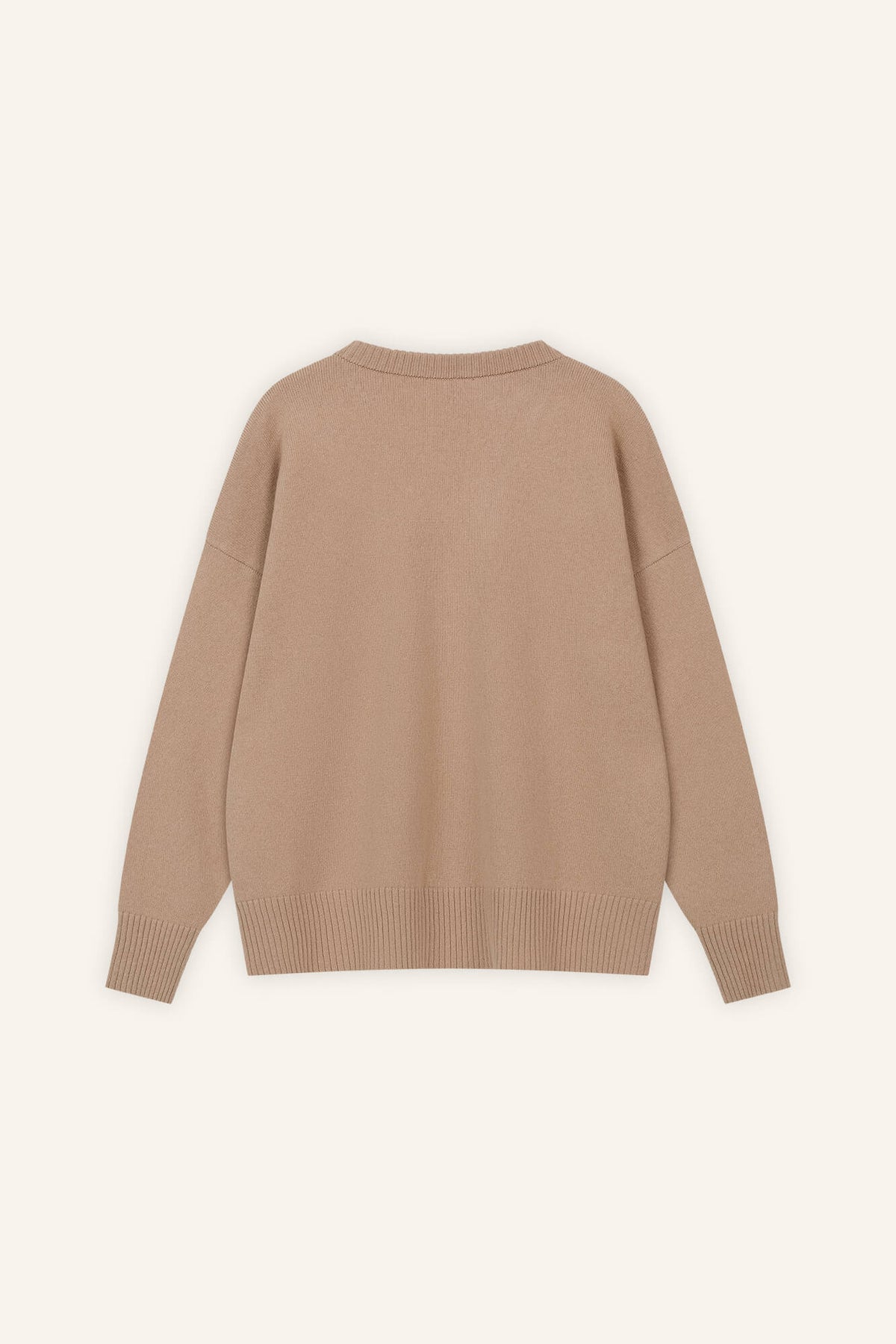 Pullover Lindsay in Camel von Hinten by VIVAL.STUDIO
