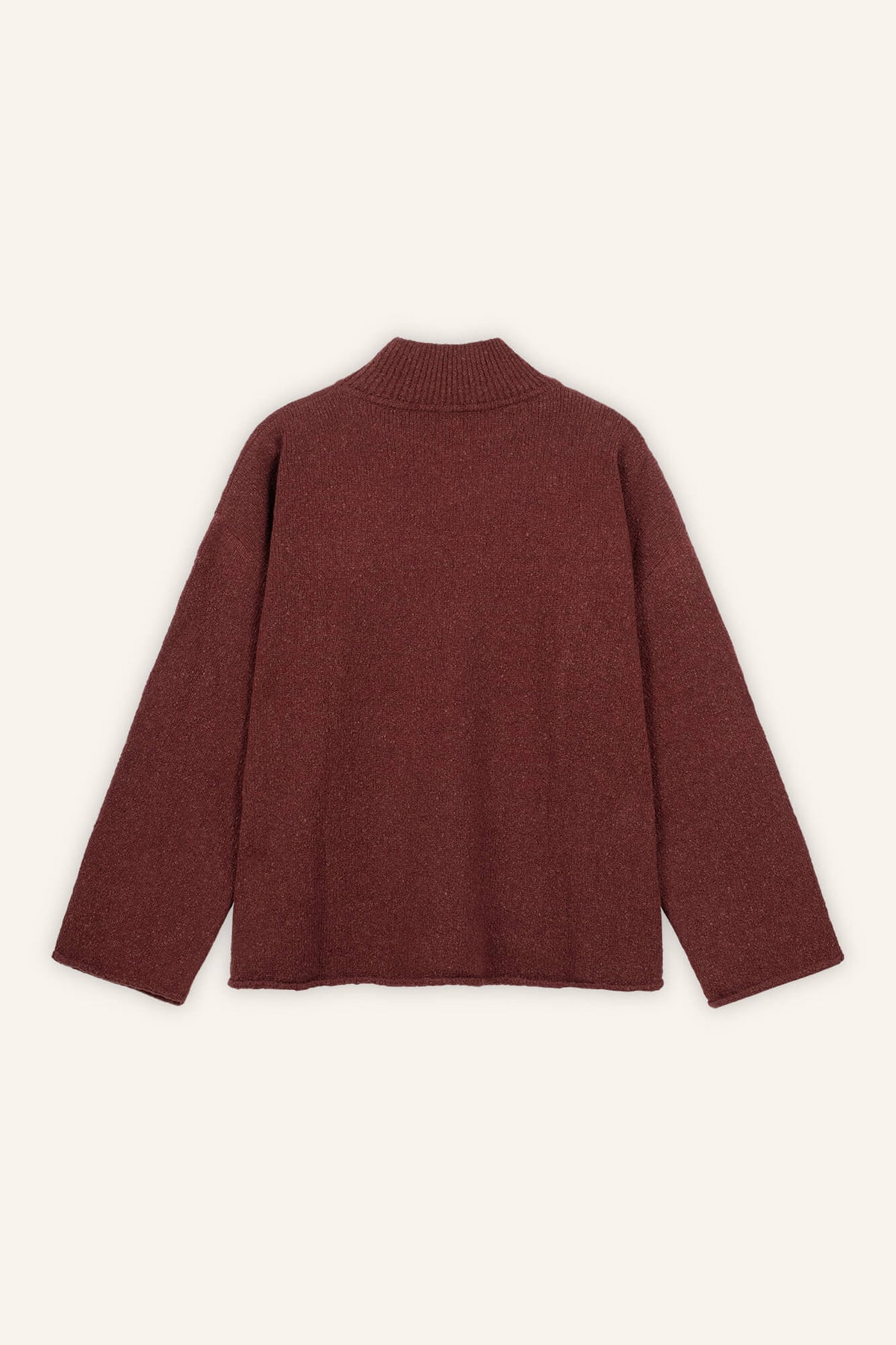 Pullover Ruby in Burgundy von hinten by VIVAL.STUDIO