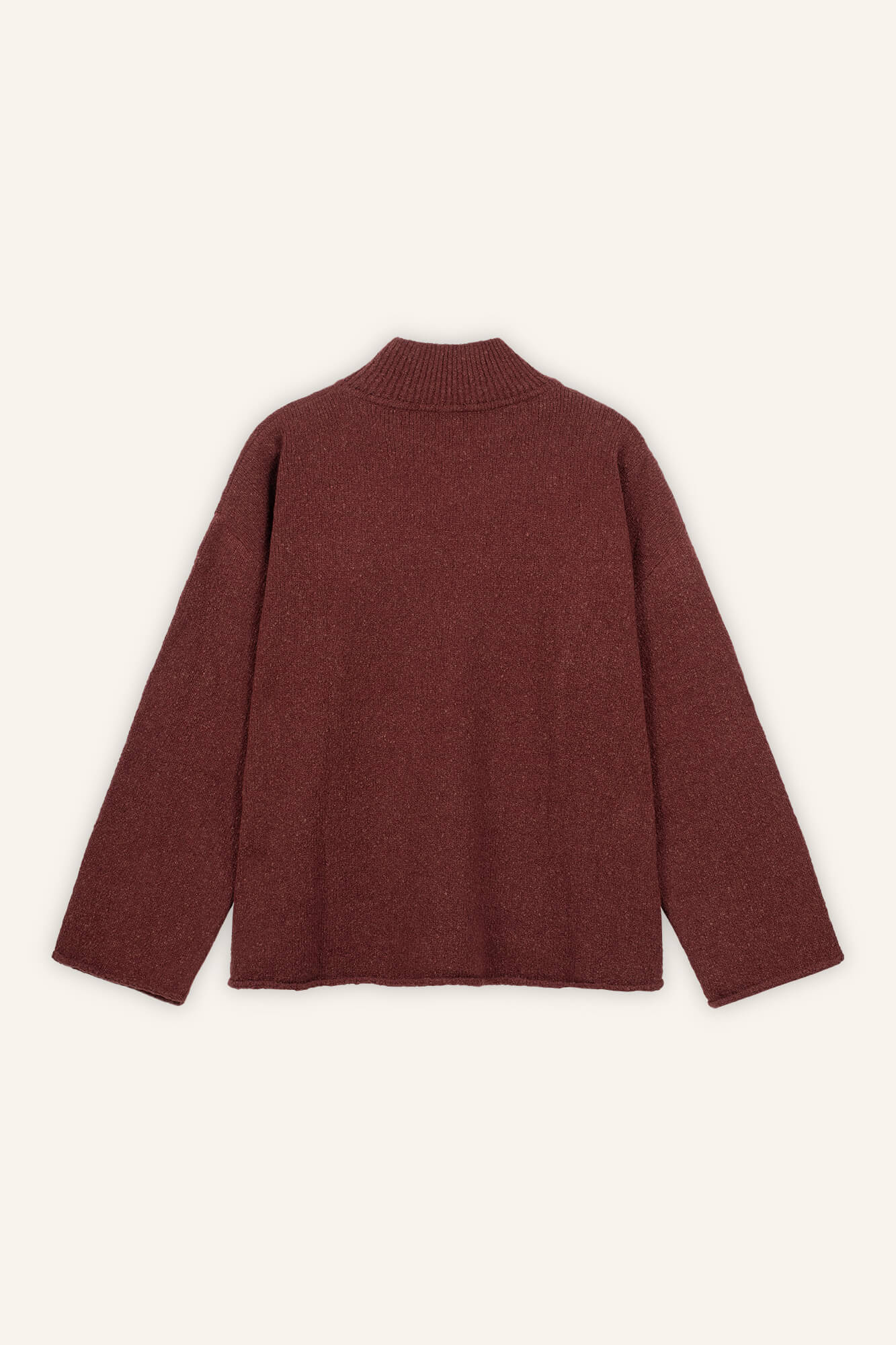 Pullover Ruby in Burgundy von hinten by VIVAL.STUDIO