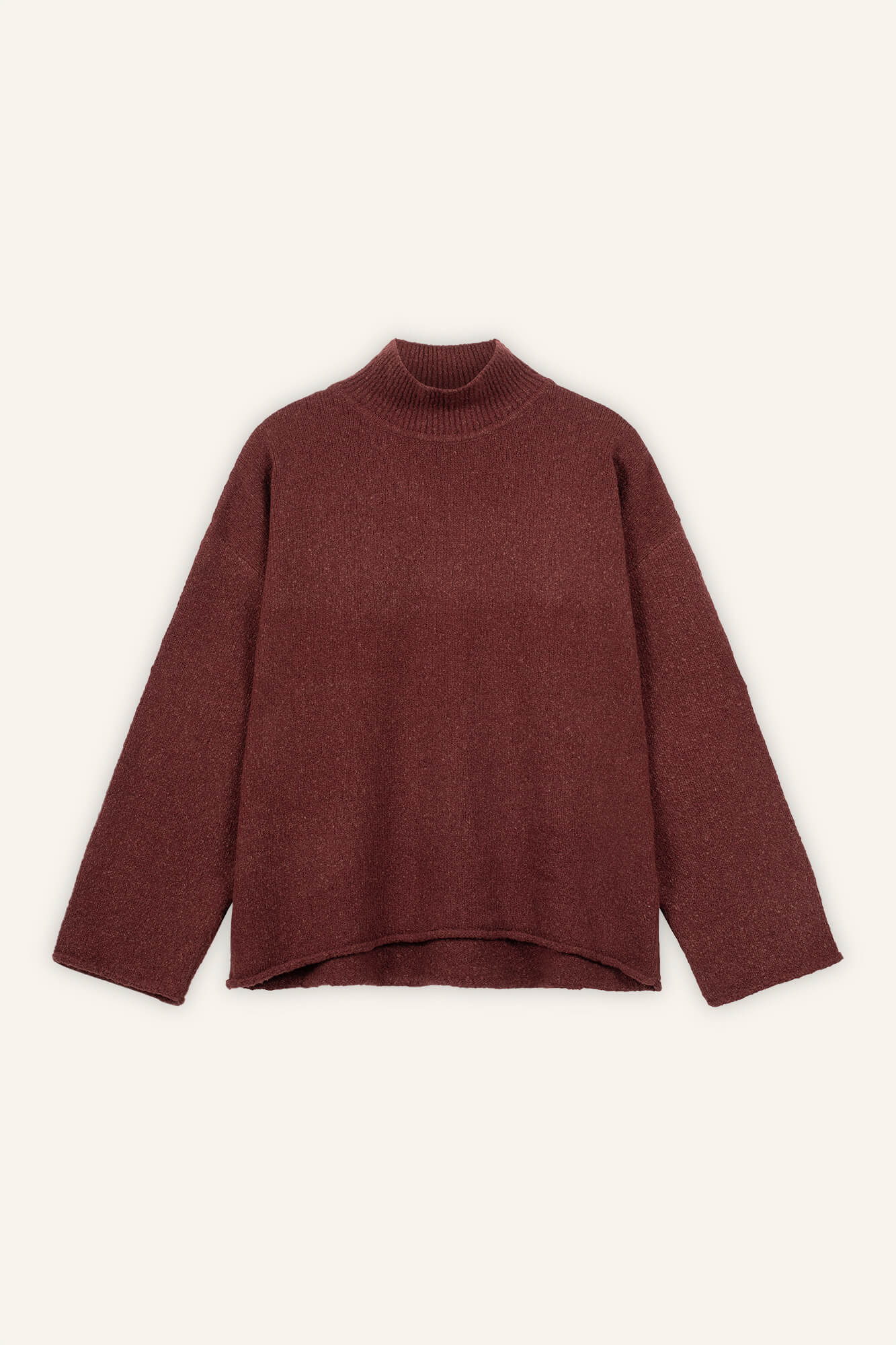 Pullover Ruby in Burgundy von vorne by VIVAL.STUDIO