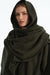 Schal Lindsay in Oliv von vorne by VIVAL.STUDIO