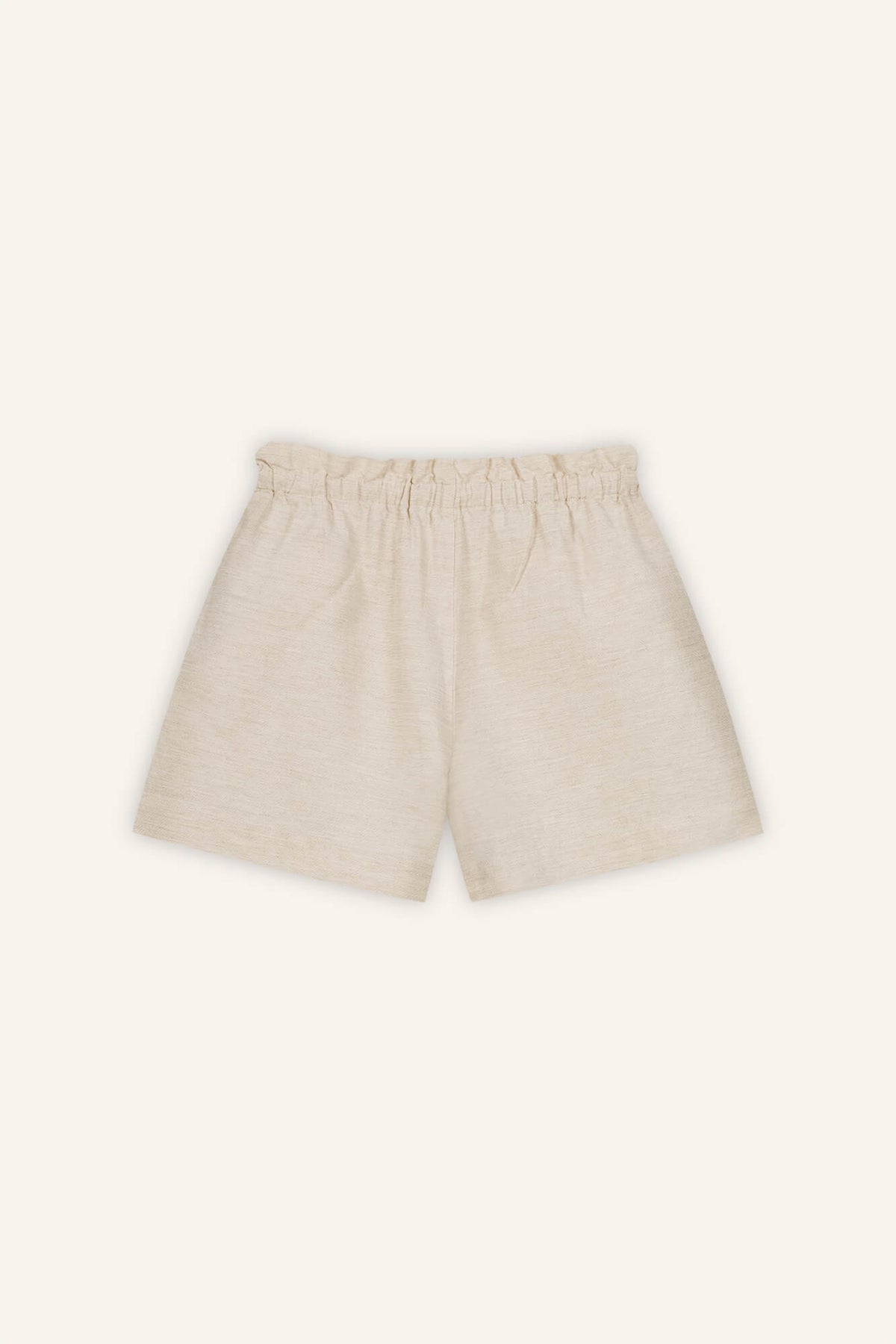Shorts Linn in Oatmeal von hinten by VIVAL.STUDIO