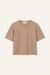 T-Shirt Lindsay in Camel von Vorne by VIVAL.STUDIO