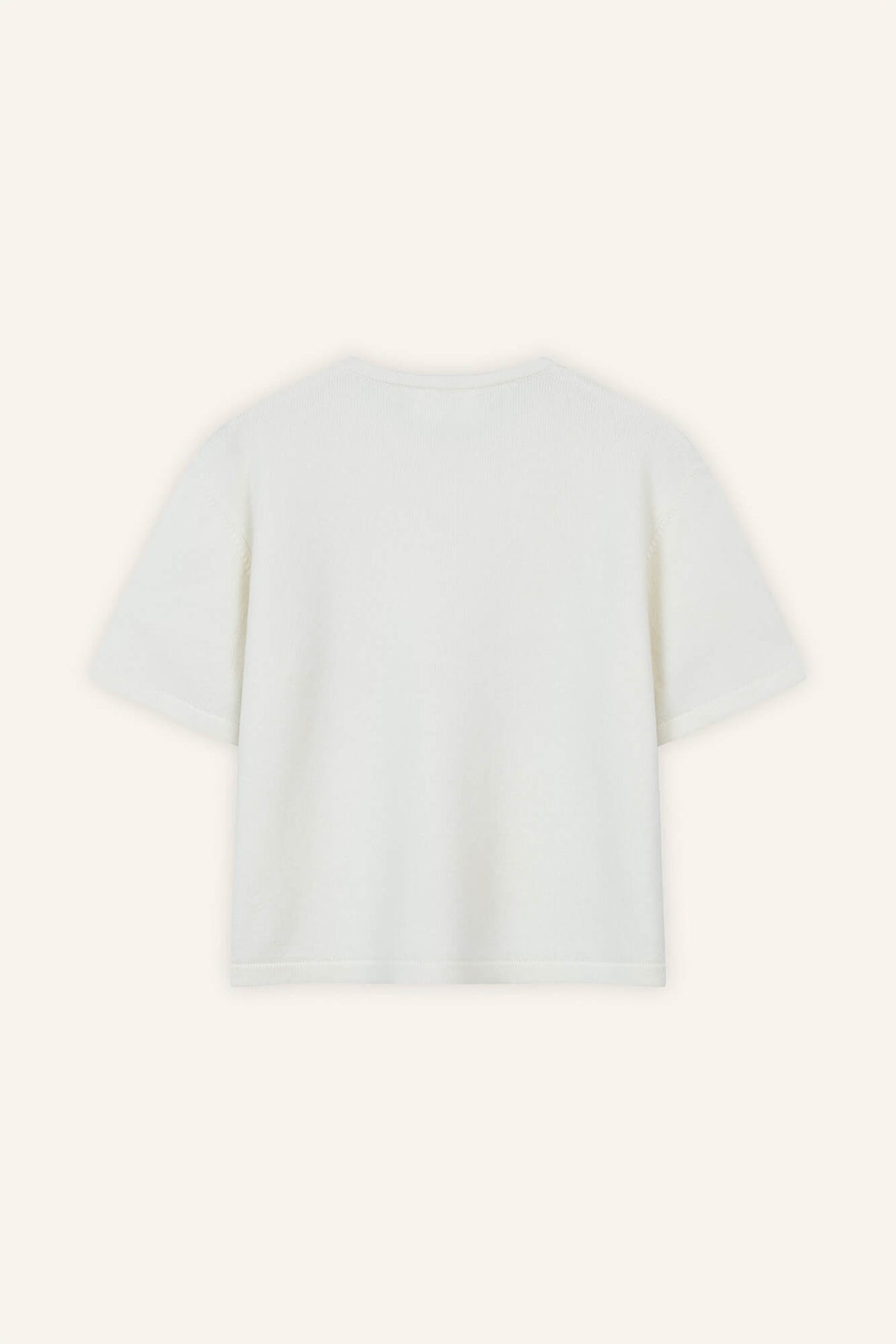 T-Shirt Lindsay in Offwhite von hinten by VIVAL.STUDIO