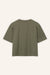 T-Shirt Lou in Oliv von hinten by VIVAL.STUDIO