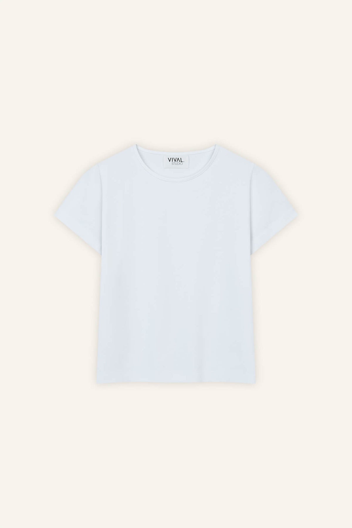 T-Shirt Mini Lou in Weiß von vorne by VIVAL.STUDIO