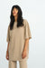 T-Shirt Romy in Oatmeal von vorne by VIVAL.STUDIO