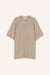 T-Shirt Romy in Oatmeal von vorne by VIVAL.STUDIO