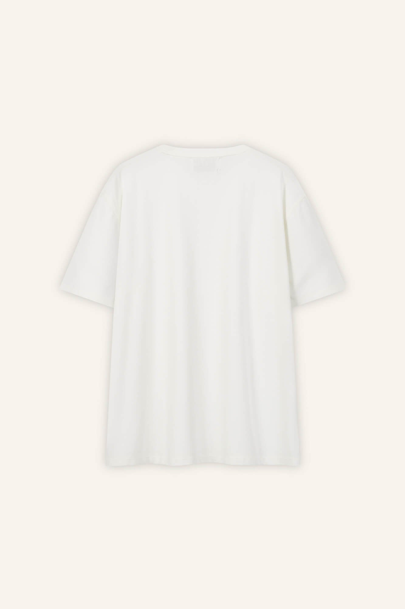 T-Shirt Zou in Offwhite von hinten by VIVAL.STUDIO