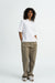 T-Shirt mit Polokragen Pat in Weiss von vorne by VIVAL.STUDIO