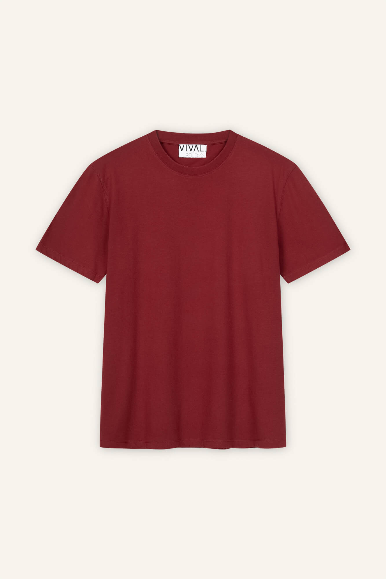 T-Shirt Zoey burgundy front by VivalStudio