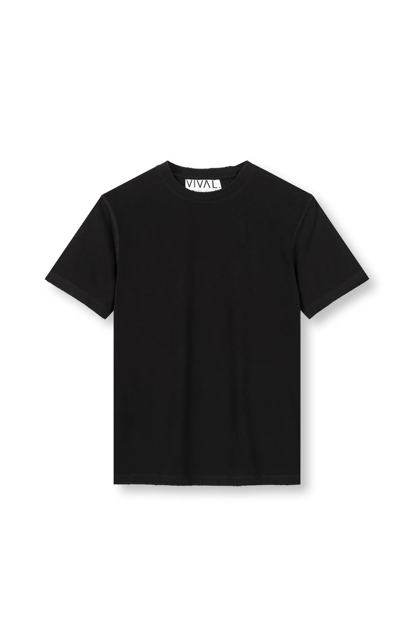 T-Shirt Zoey in schwarz von vorne by VIVAL.STUDIO