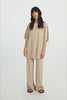T-Shirt Romy in Oatmeal von vorne by VIVAL.STUDIO