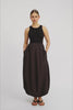 Kleid Nala in Dunkelbraun von vorne by VIVAL.STUDIO