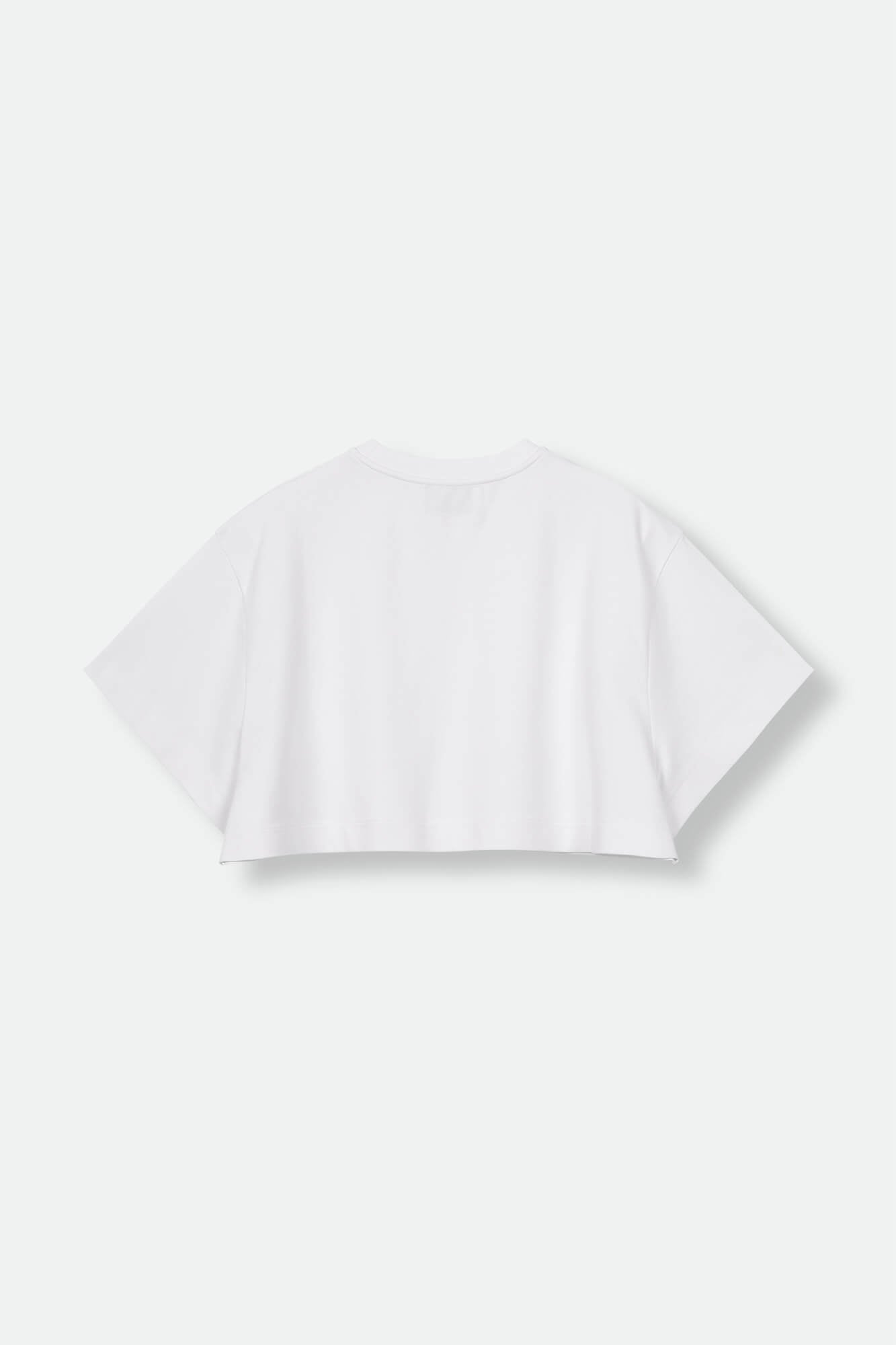 Cropped T-Shirt Sue in weiß von hinten by VIVAL.STUDIO