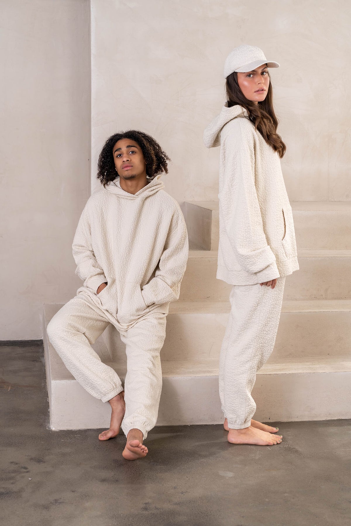 Hoodie Popcorn in beige by VIVAL.STUDIO