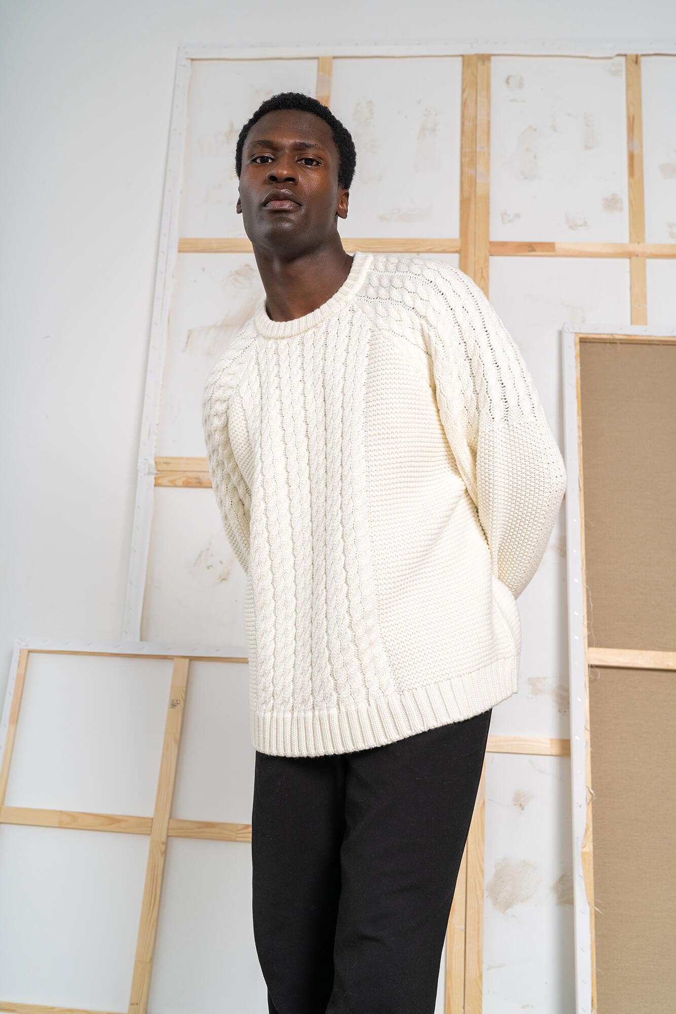 Pullover Noah in offwhite by VIVAL.STUDIO