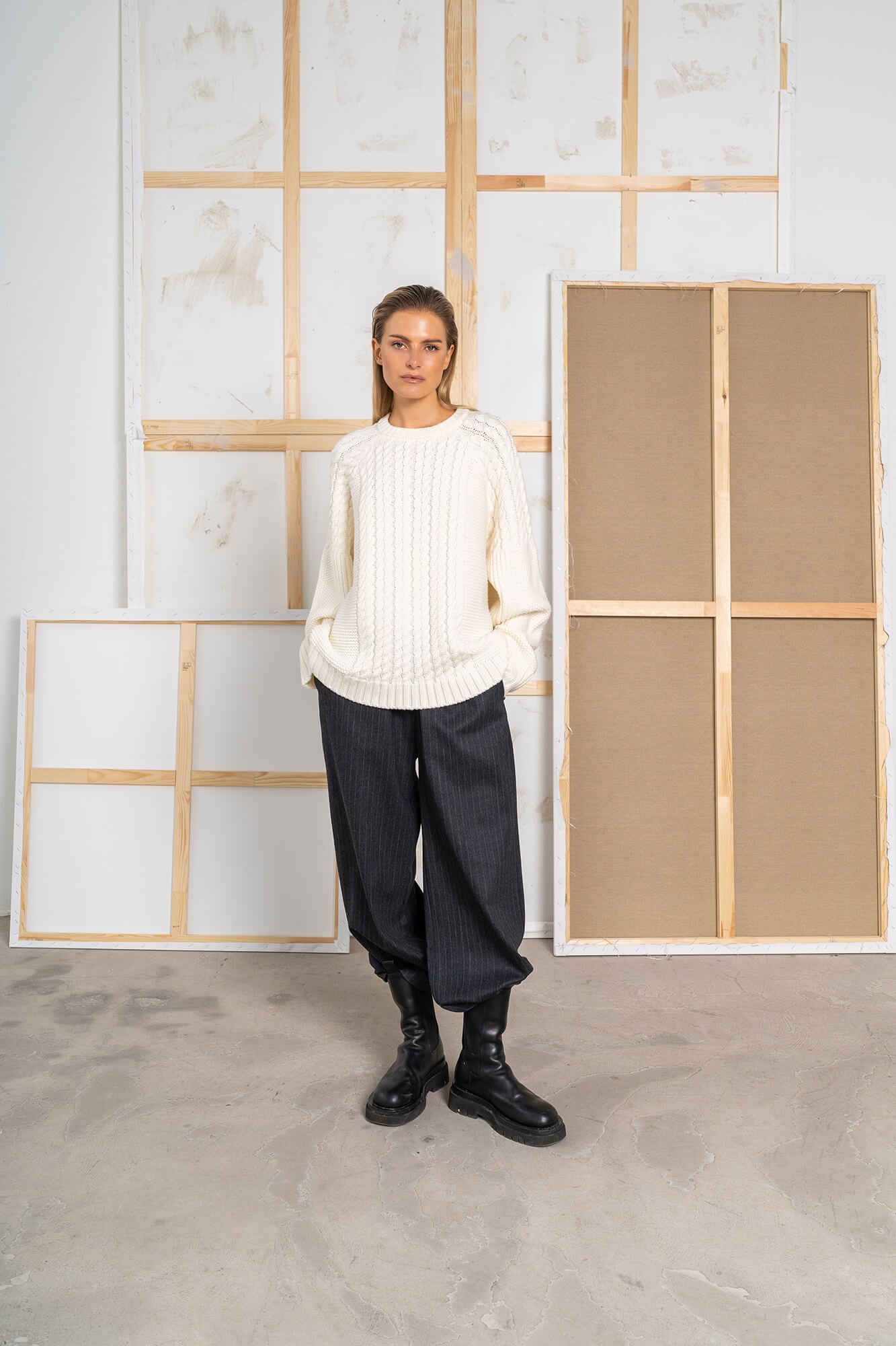 Pullover Noah in offwhite by VIVAL.STUDIO