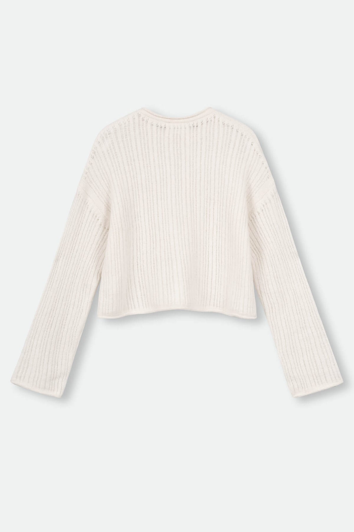 Pullover Pya in offwhite by VIVAL.STUDIO von hinten