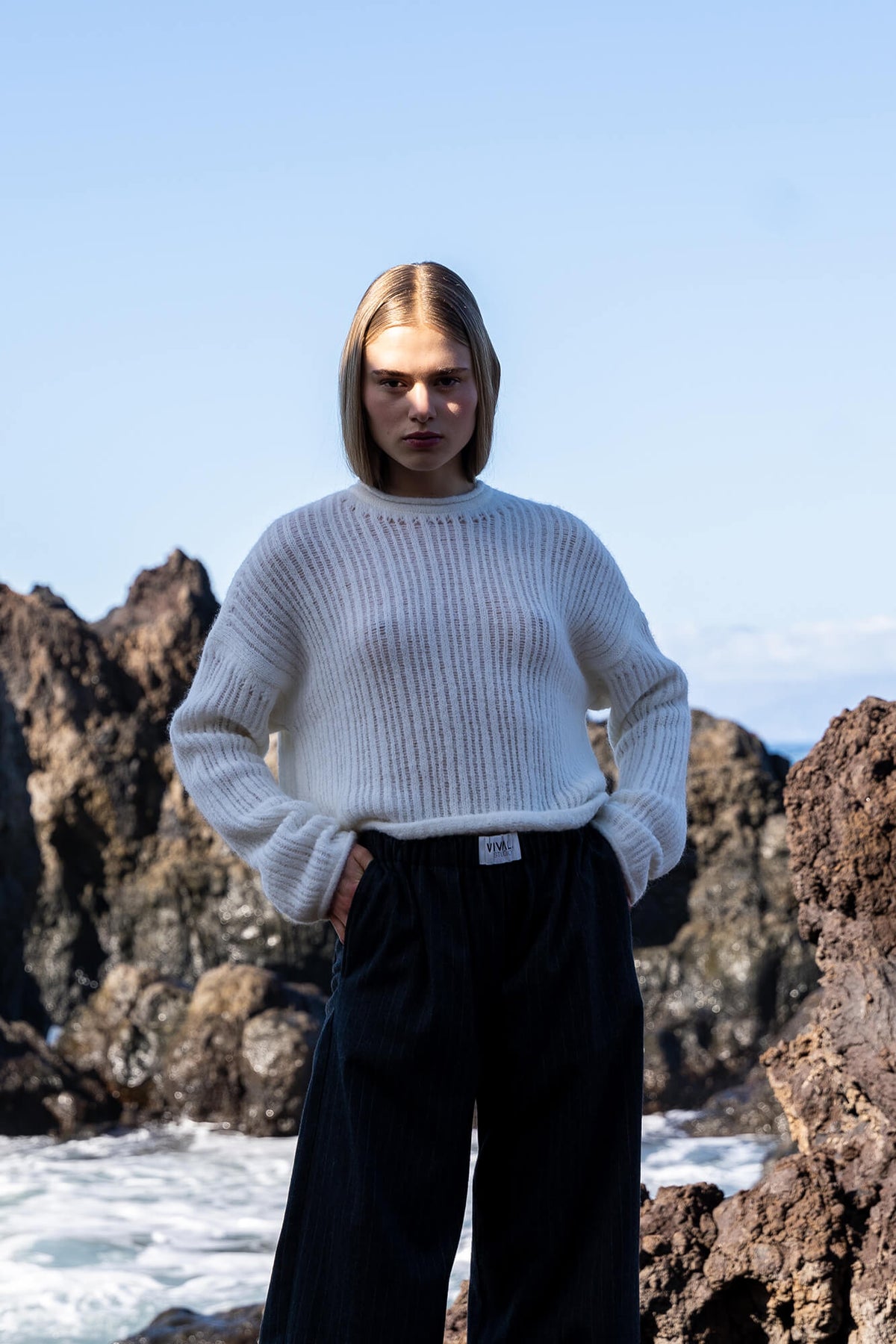 Pullover Pya in offwhite by VIVAL.STUDIO