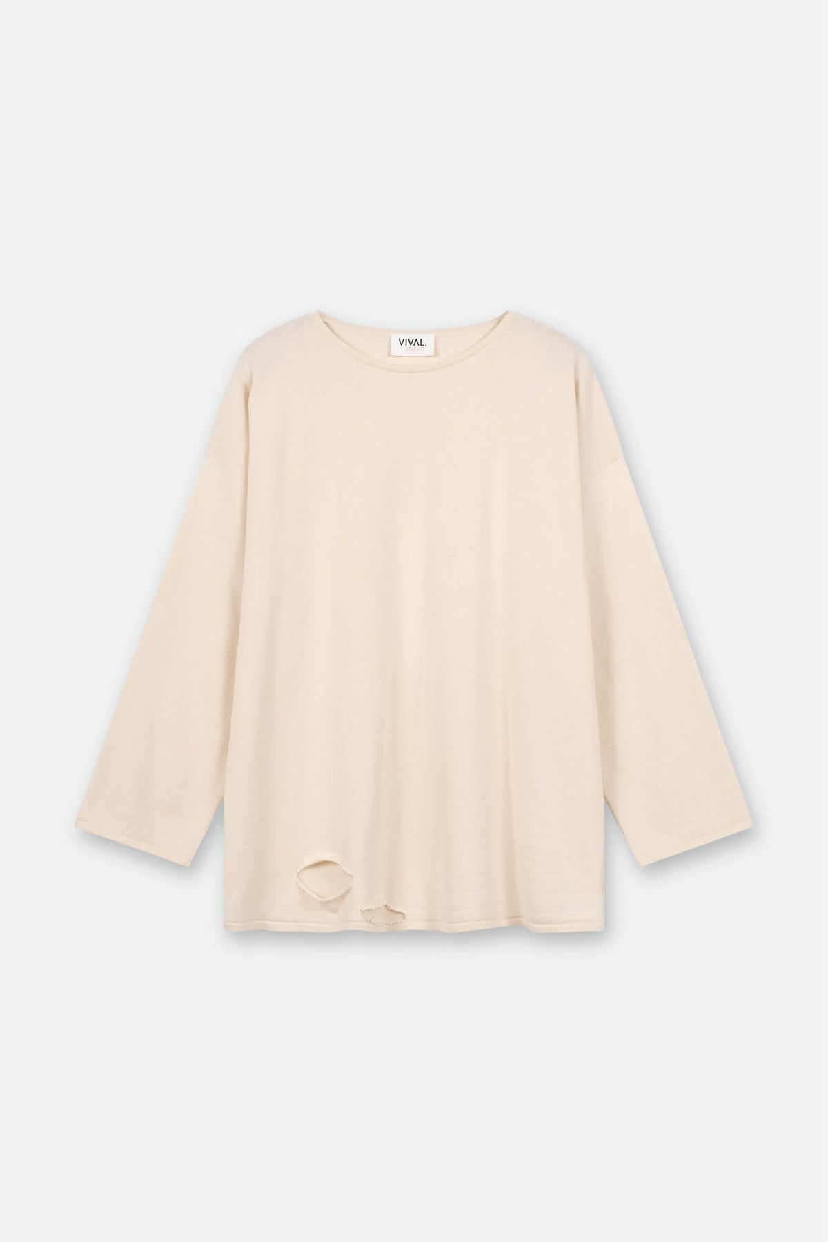 Pullover Sophia in beige by VIVAL.STUDIO